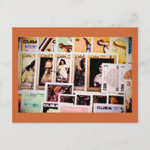 Kuba, Vintage Porto-Briefmarke, Postkarten