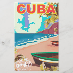 Kuba Vintage Reiseplakat Briefpapier