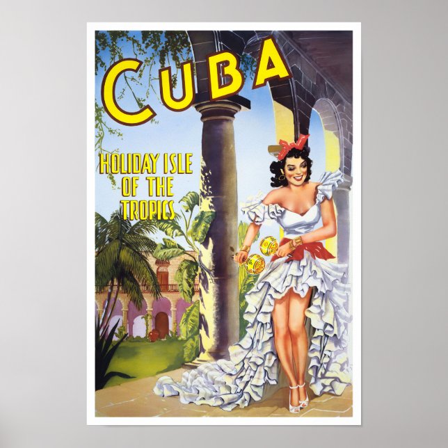 Kuba Vintage Reiseplakat Poster (Vorne)