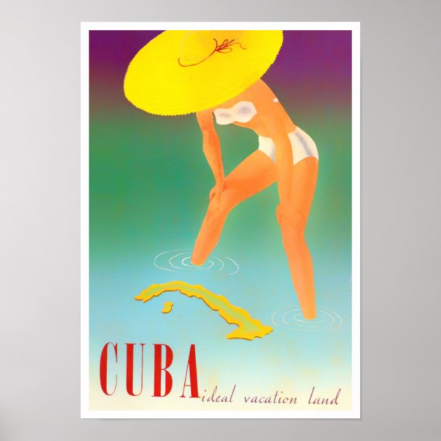 Kuba Vintage Reiseplakat Poster (Vorne)