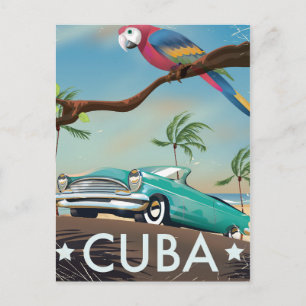 Kuba Vintage Retro Reise Druck Postkarte