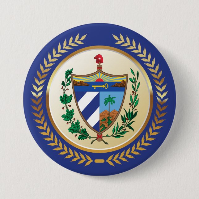 Kuba-Wappen Button (Vorderseite)