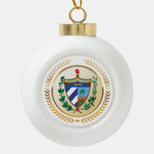 Kuba-Wappen Keramik Kugel-Ornament