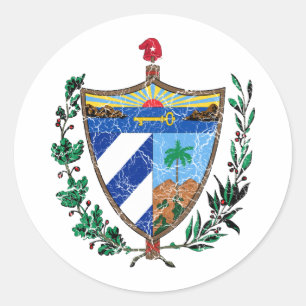 Kuba-Wappen Runder Aufkleber
