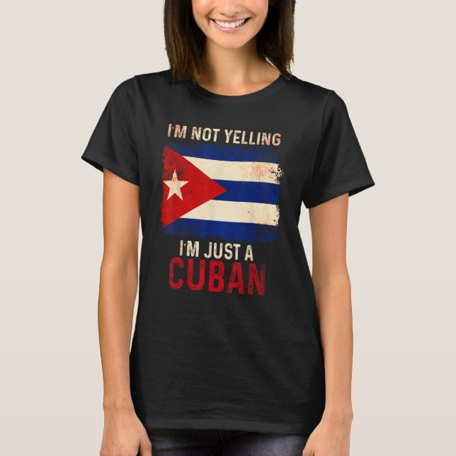 Kuba Yelling Kuban Flag Havana T-Shirt (Vorderseite)