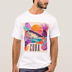 Kuba Zeitgenössisches Collage T-Shirt