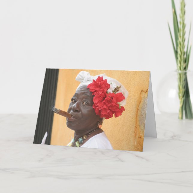 Kuba-Zigarren-Dame Karte (Vorderseite)