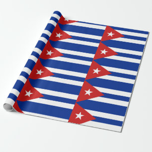 Kubamuster mit Flagge Geschenkpapier