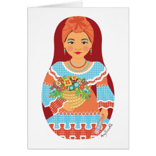 Kuban Sienna Matryoshka Card