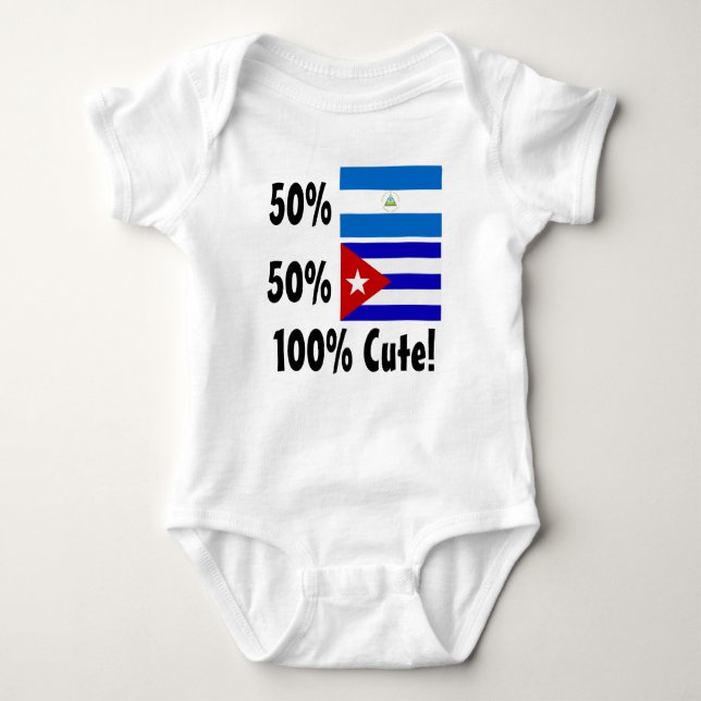Kubaner 100% 50% Nicaraguaner-50% niedlich Baby Strampler (Vorderseite)