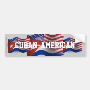 Kubaner-Amerikanische wellenartig bewegende Flagge Autoaufkleber