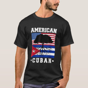 Kubanische amerikanische Flagge Kuba USA Roots Kub T-Shirt