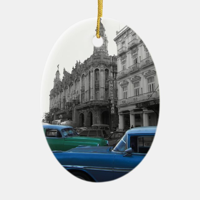 Kubanische Autos 1 Keramikornament (Vorne)