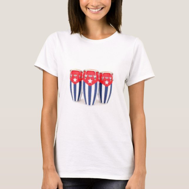 Kubanische Congas T-Shirt (Vorderseite)