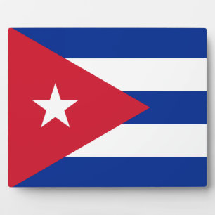 kubanische Flagge Fotoplatte