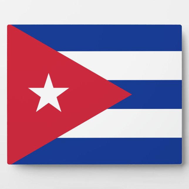 kubanische Flagge Fotoplatte (Vorderseite)