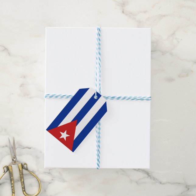 Kubanische Flagge Geschenkanhänger (Mit Garn)