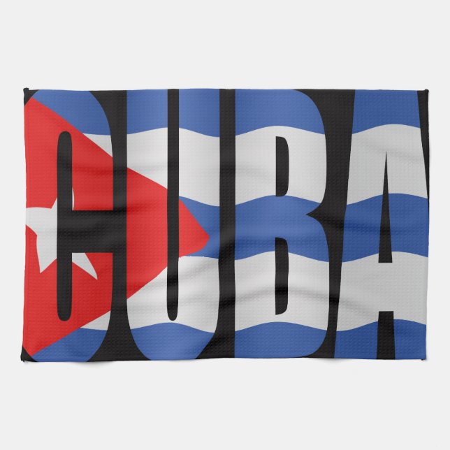 kubanische Flagge Geschirrtuch (Horizontal)