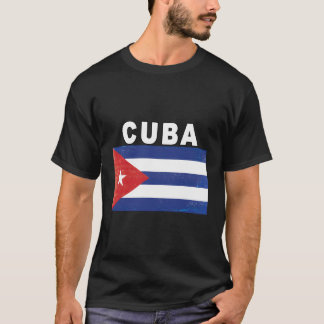 kubanische Flagge gestörtes Image T-Shirt