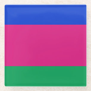 Kubanische Flagge Glasuntersetzer