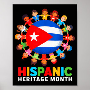 Kubanische Flagge Hispanic Heritage Month Kuba Jun Poster