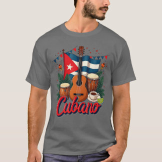 Kubanische Flagge Kuba Nationaler Monat des hispan T-Shirt