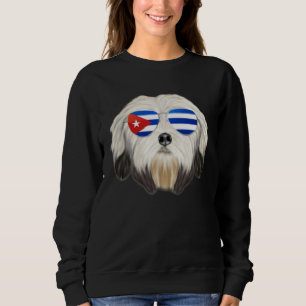 Kubanische Flagge Lowchen Hund Kuba Tasche Sweatshirt