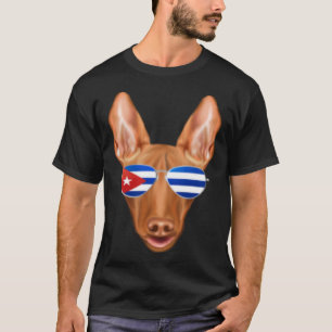 Kubanische Flagge Pharaoh Hound Dog Kuba Pocket T-Shirt