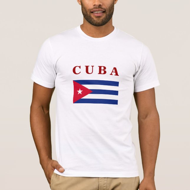 kubanische Flagge, populäres Design T-Shirt (Vorderseite)