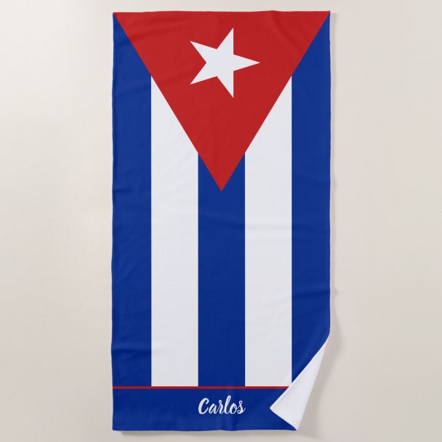 Kubanische Flagge Strandtuch (Vorderseite)