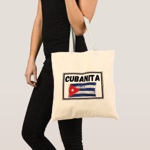 kubanische Girl-Flagge Tragetasche