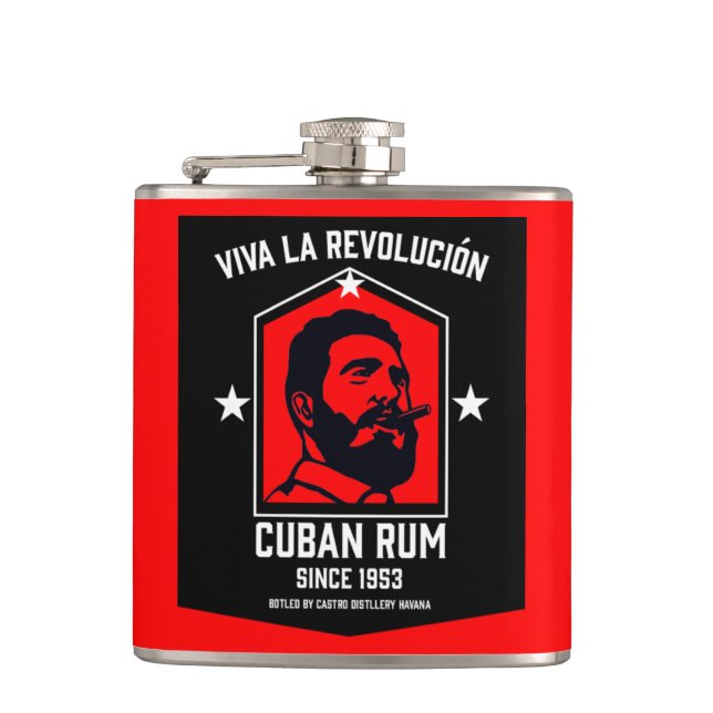 Kubanische Libre Rum Drinkers Revolution Flachmann (Vorderseite)