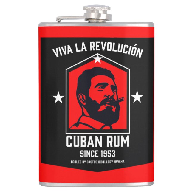 Kubanische Libre Rum Drinkers Revolution Flachmann (Vorderseite)
