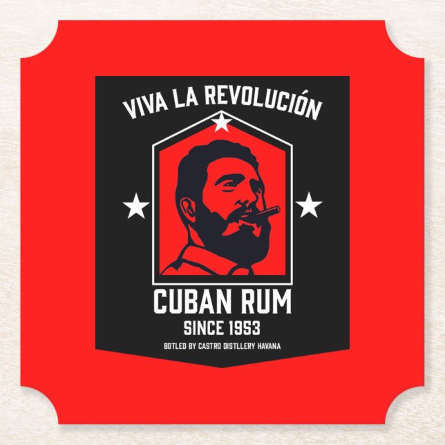 Kubanische Libre Rum Drinkers Revolution Untersetzer (Vorderseite)