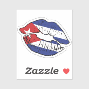 Kubanische Lipstick-Liebe Aufkleber