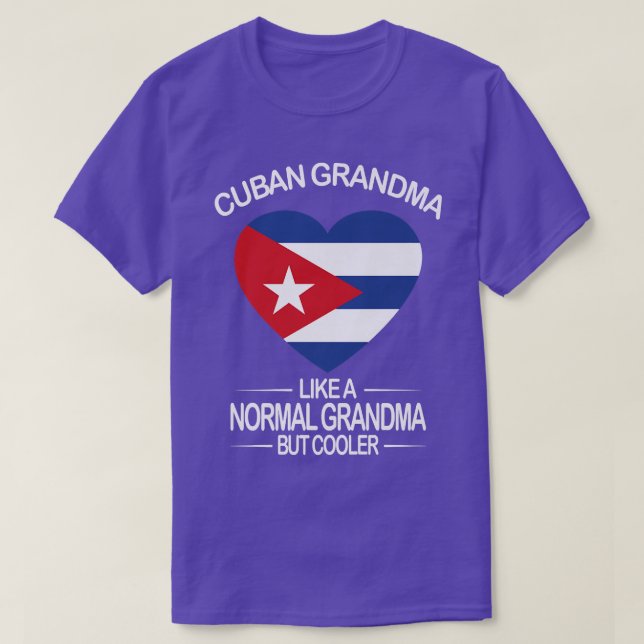 Kubanische Oma Abuela Kubana kubanische Flagge Kub T-Shirt (Design vorne)