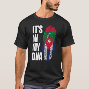 kubanische und maledivische Mix-DNA-Flagge T-Shirt