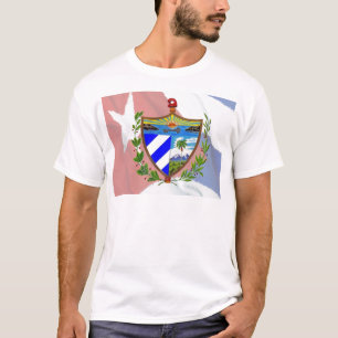 Kubanische Wappen auf kubanischer Flagge T-Shirt