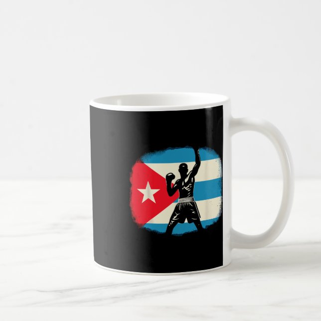 Kubanischer Boxer-Power mit Flaggenstolz Kaffeetasse (Rechts)