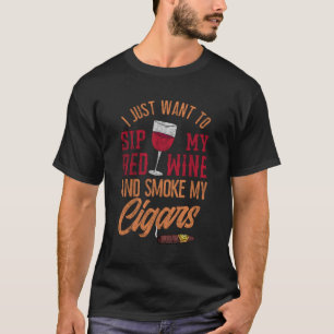 Kubanischer Zigarrenwine Roter Wine Roter Wine Rot T-Shirt