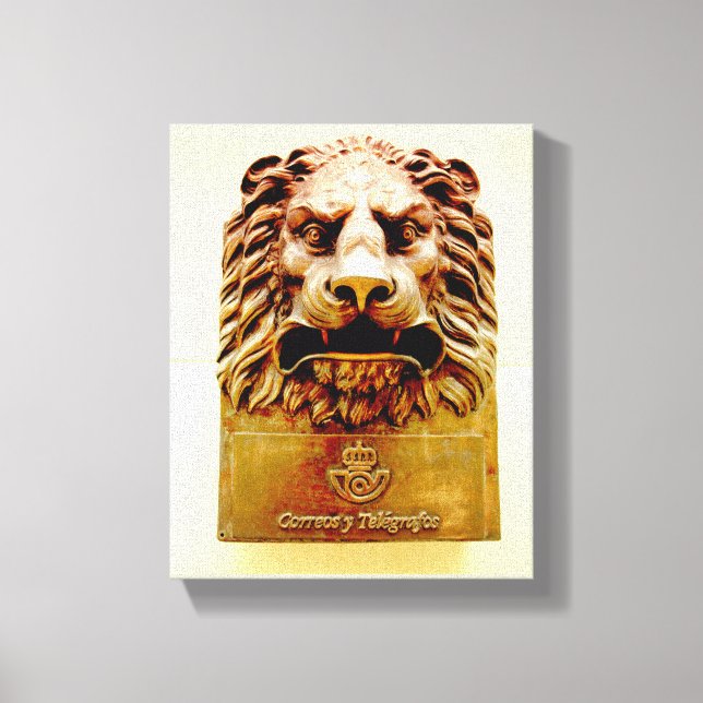 Kubanisches Foto Alt-Havanna | Löwe | Leinwanddruck (Vorderseite)