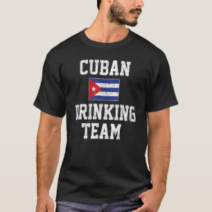 Kubanisches Trinkteam Bier Land Kuba Flagge Vinta T-Shirt