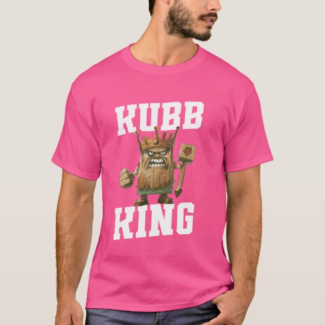 Kubb King Viking Schess Player Yard Game Set Lover T-Shirt (Vorderseite)