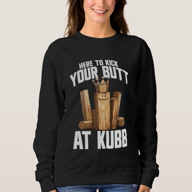 Kubb Player Lawn Game Yard Game Set Viking Schach  Sweatshirt (Vorderseite)