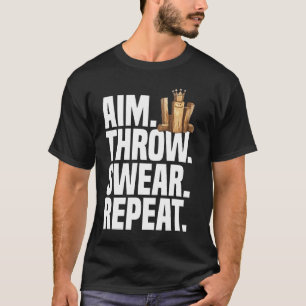 Kubb Set Viking Schach Lover Yard Game Player Viki T-Shirt