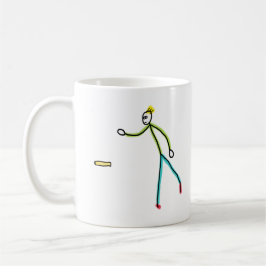 Kubb Spielender Stickman Kaffeetasse