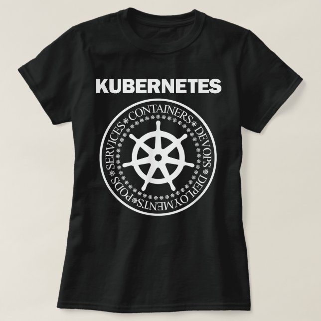Kubernetes devops programmieren Containerdosierer T-Shirt (Design vorne)