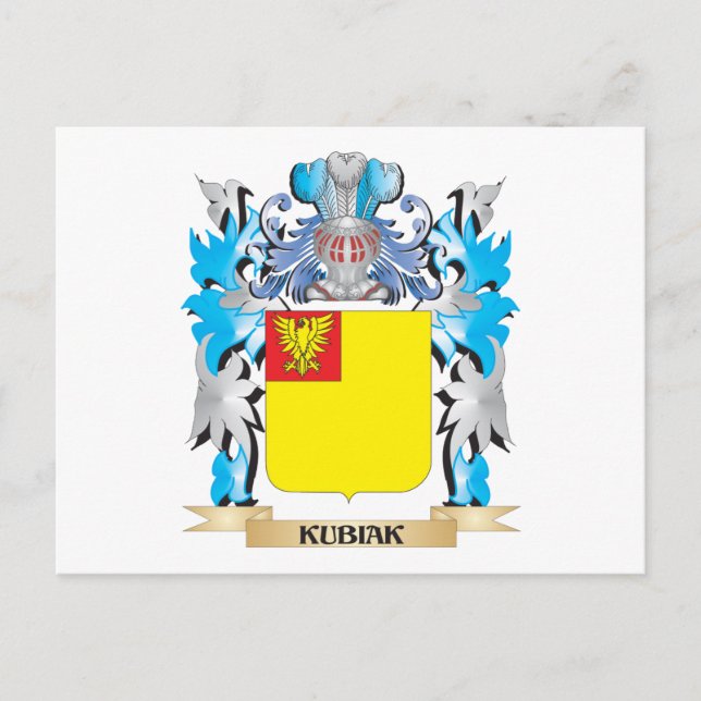 Kubiak-Wappen - Familienwappen Postkarte (Vorderseite)