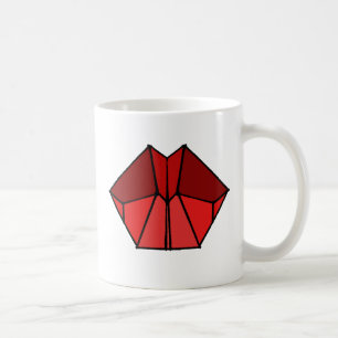 Kubiklippenrot schattiert Kaffee-Tassen-Schale Tasse