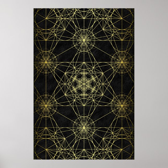 Kubiknetz von Metatron Poster (Vorne)